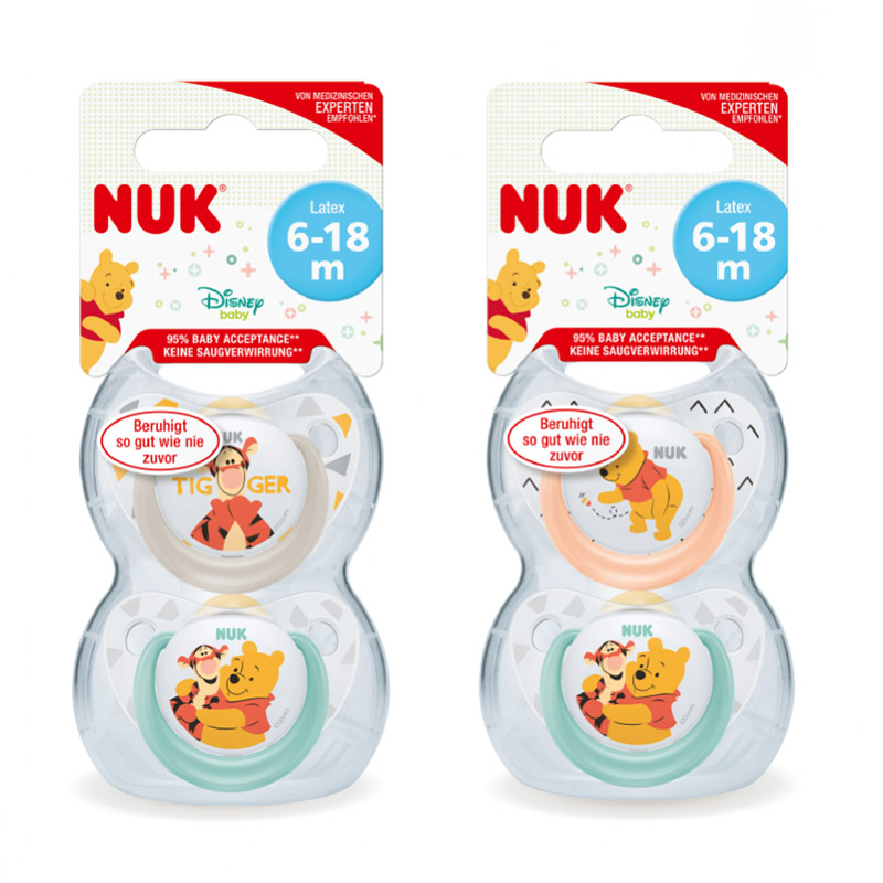 Bộ 2 ti giả NUK Cao su Disney Plus 6-18m