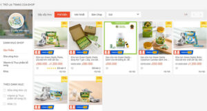 Hình ảnh: Gian hàng của Green Daddy trên sàn TMĐT Shopee.