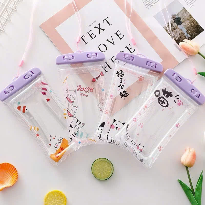 TÚI CHỐNG NƯỚC ĐIỆN THOẠI HỌA TIẾT HOẠT HÌNH (500)