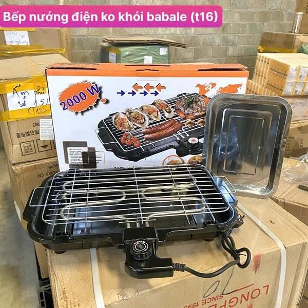 BẾP NƯỚNG ĐIỆN KHÔNG KHÓI BABALE T16 (2000W) (16)