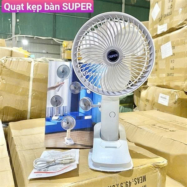 QUẠT KẸP BÀN TÍCH ĐIỆN SUPER SIZE (40)