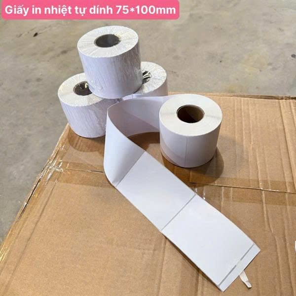 GIẤY IN NHIỆT TỰ DÍNH 75*100MM