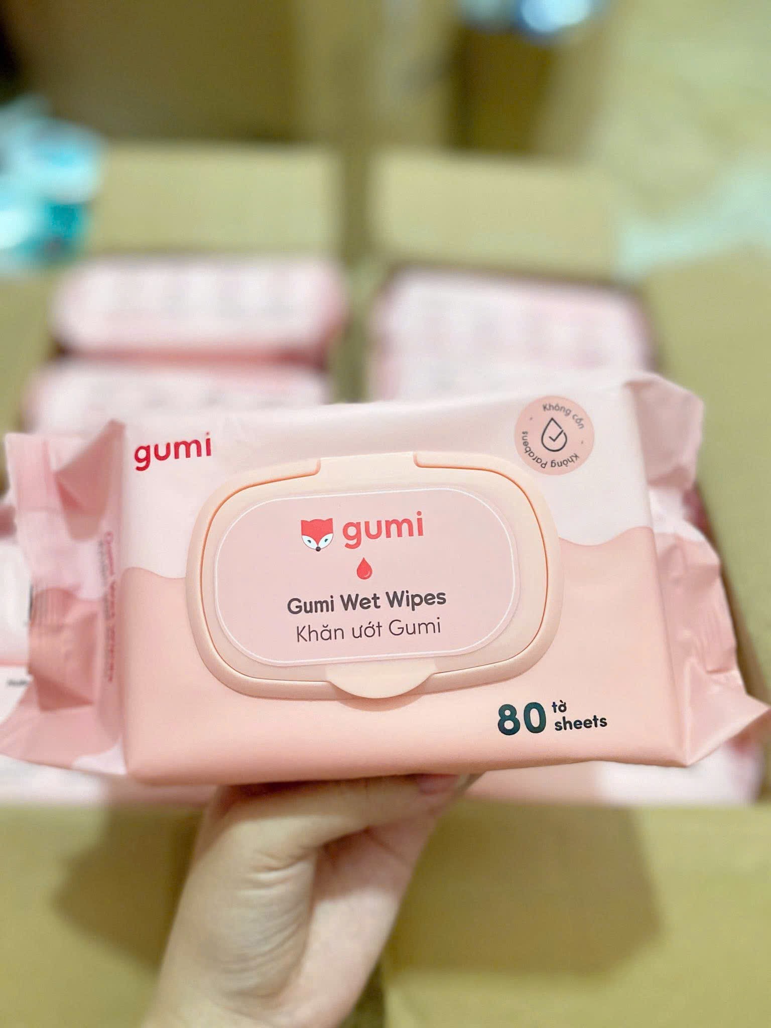 KHĂN ƯỚT GUMMI BABY WIPES 80 tờ (10)