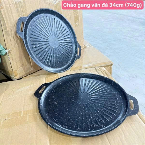 CHẢO GANG VÂN ĐÁ 34CM