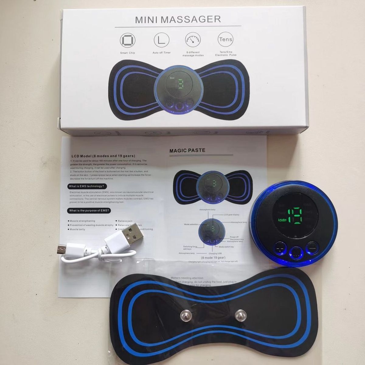 MÁY MASSAGE CÁNH BƯỚM MINI XUNG ĐIỆN (200)