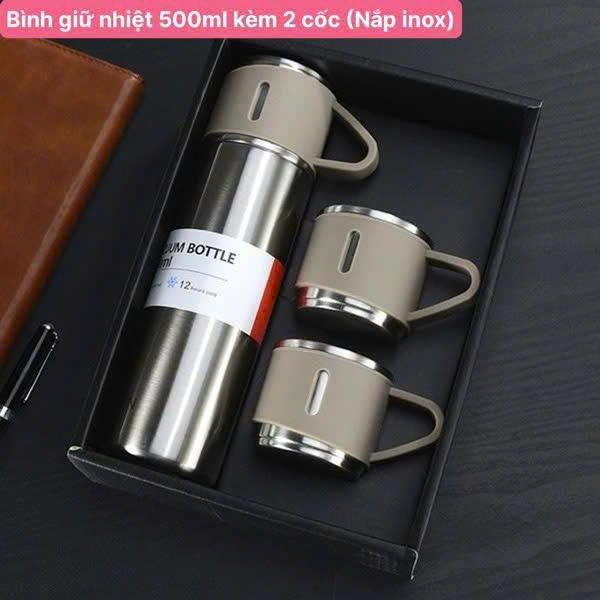 Bộ Bình Giữ Nhiệt 500ml Kèm 2 Cốc