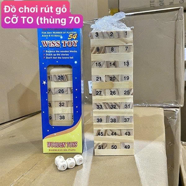 Đồ Chơi Rút Gỗ Cỡ Lớn Wiss Toy 54 Thanh