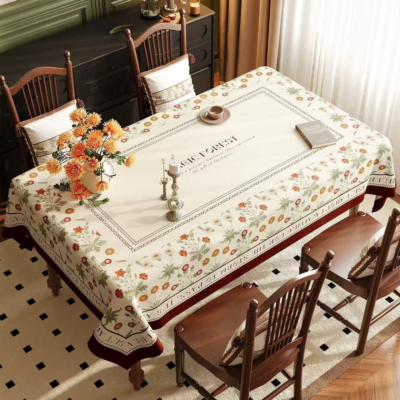 Khăn Trải Bàn Kiểu Mỹ 150x90cm – Decor Sang Trọng, Giá Tận Xưởng