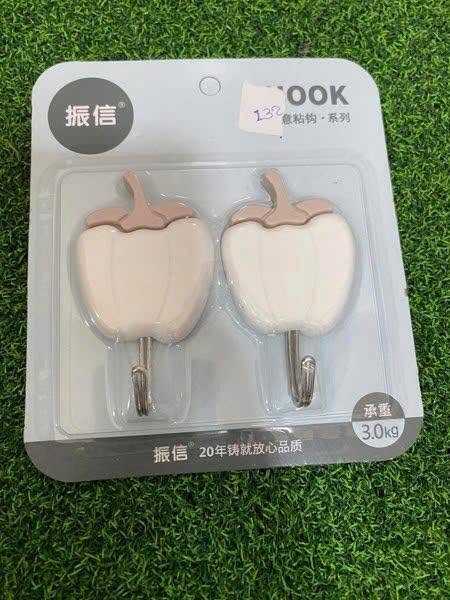 Vỉ 2 Móc Dán Tường Hook 937 Hình Ớt Chuông - Siêu Chịu Lực, Decor Độc Đáo
