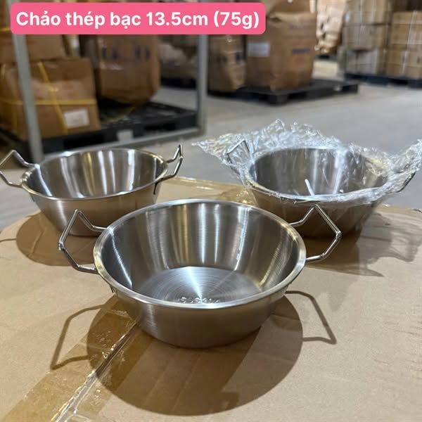 Chảo Thép Bạc 13.5cm (75g) - Nhỏ Gọn, Bền Bỉ, Giá Tốt
