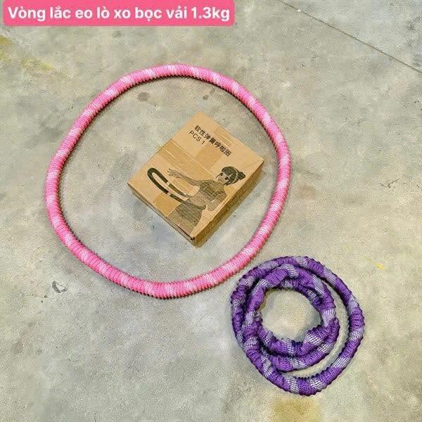 Vòng Lắc Eo Lò Xo Bọc Vải 1.3kg - Giảm Mỡ Bụng Hiệu Quả