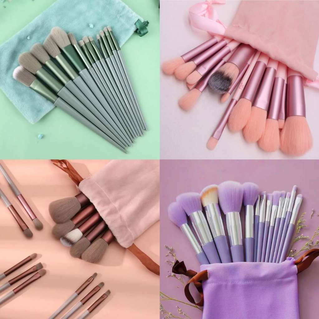 Bộ 13 Cọ Trang Điểm Kèm Túi Vải Cao Cấp – Đầy Đủ, Tiện Lợi