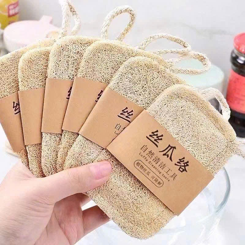 Miếng Xơ Mướp Tự Nhiên - Rửa Chén, Tẩy Da Chết An Toàn