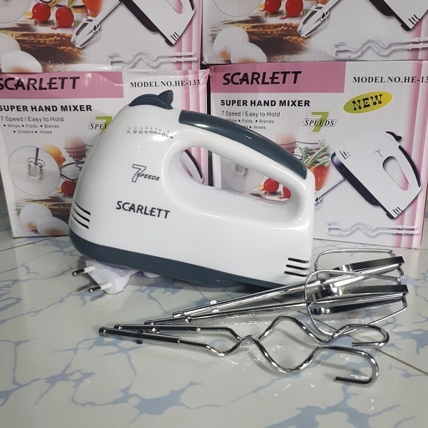 Máy Đánh Trứng Scarlett HE133 – 7 Tốc Độ, Đa Năng