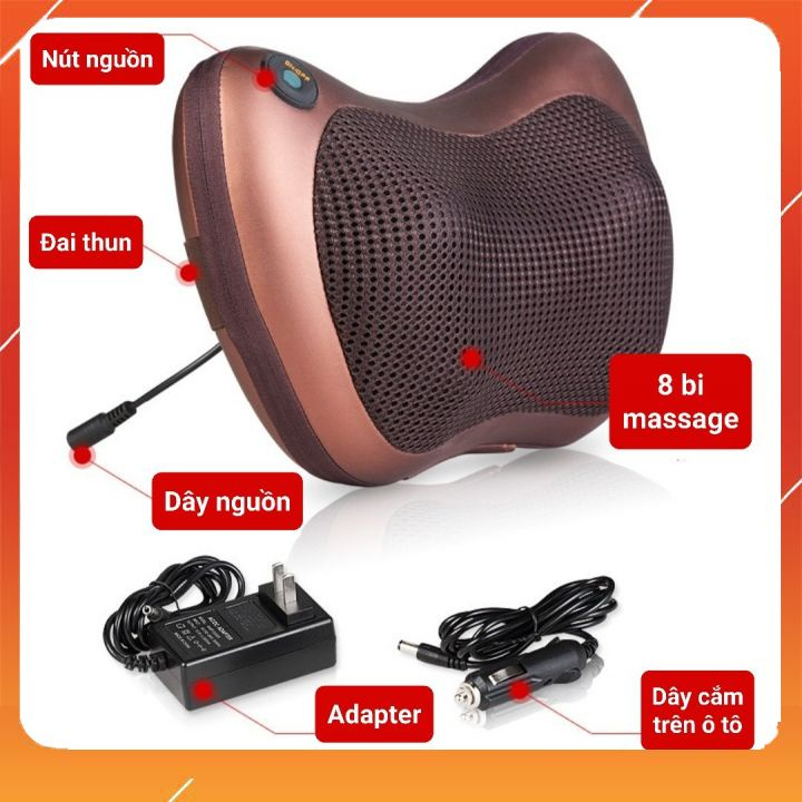 Gối Massage 8 Bi Đảo Chiều Cao Cấp – Giảm Đau Mỏi, Giá Tận Xưởng