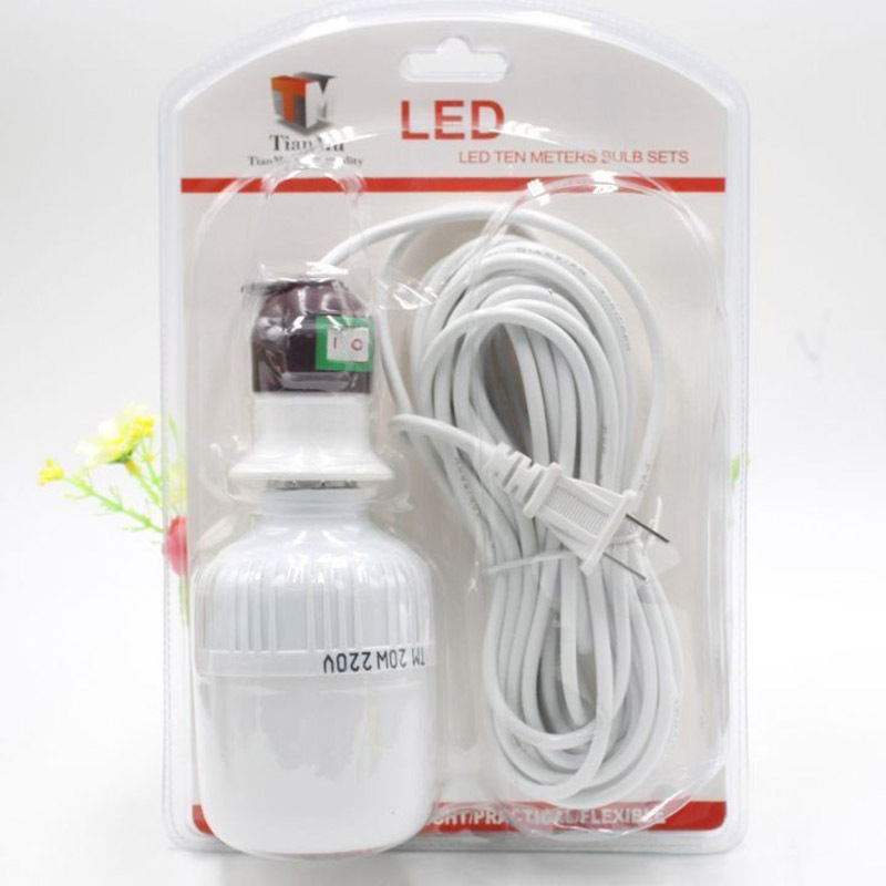 Đèn LED Trắng Kèm Dây 20W - Tiết Kiệm Điện, Siêu Sáng