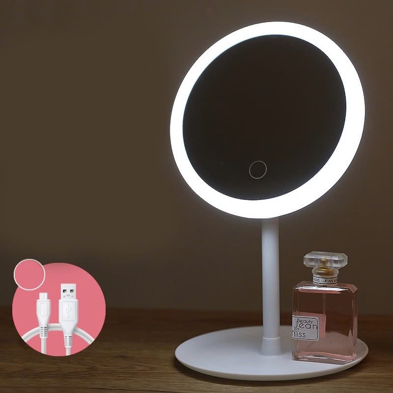 Gương Đèn Led Cảm Ứng Để Bàn Sạc USB