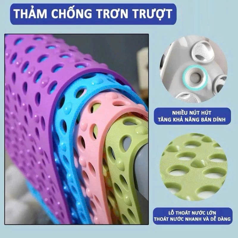 Thảm Chống Trơn Trượt Nhà Tắm Hima 69*36cm – An Toàn, Thoát Nước Siêu Tốc (Sao chép)