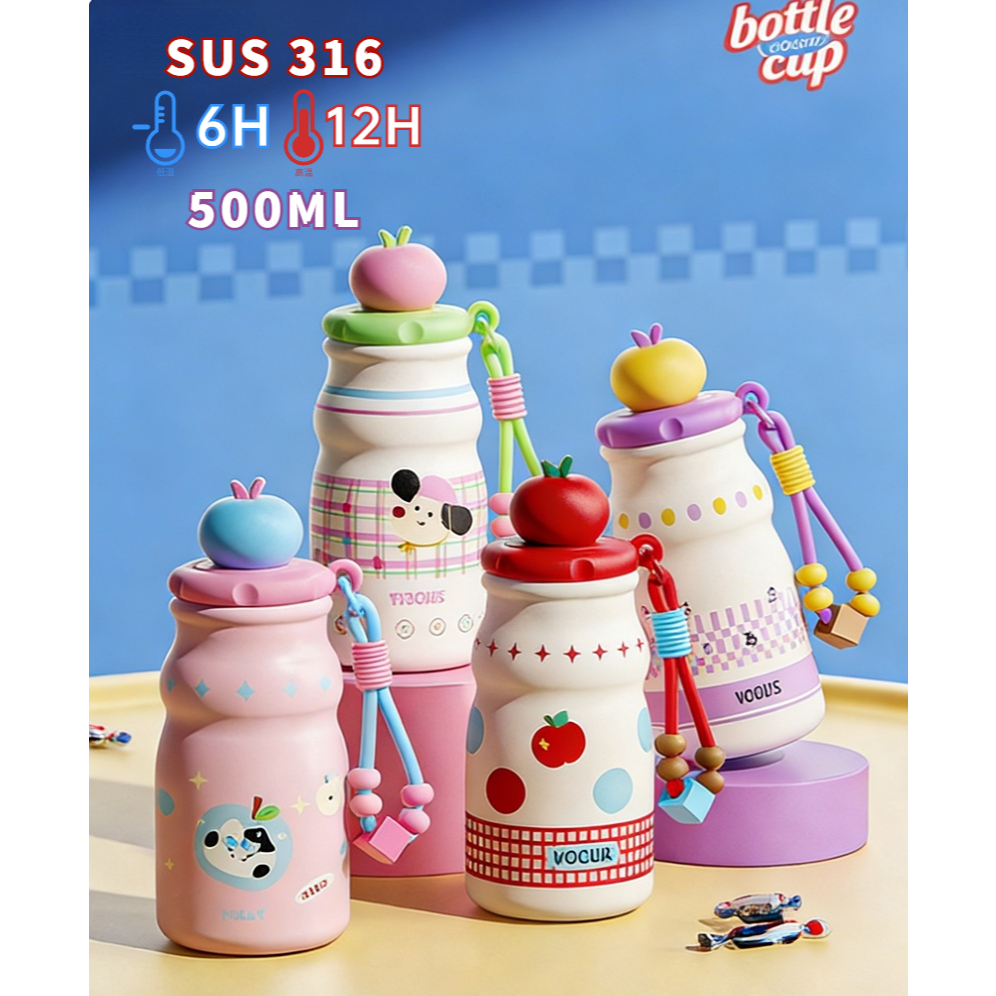 Bình Giữ Nhiệt Hình Quả Táo AP4 (480ml) – Thiết Kế Độc Đáo, Giữ Nhiệt Hoàn Hảo