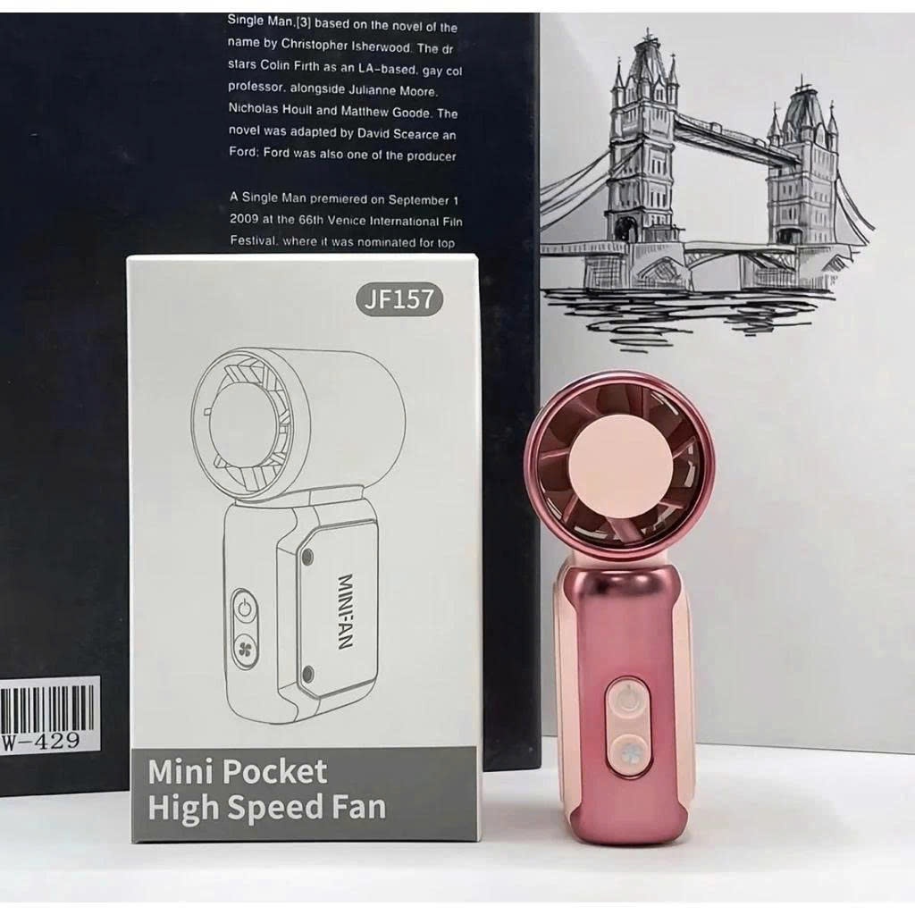 Quạt Tích Điện Mini Fan JF157 – Nhỏ Gọn, Gió Mạnh, Giá Tận Xưởng