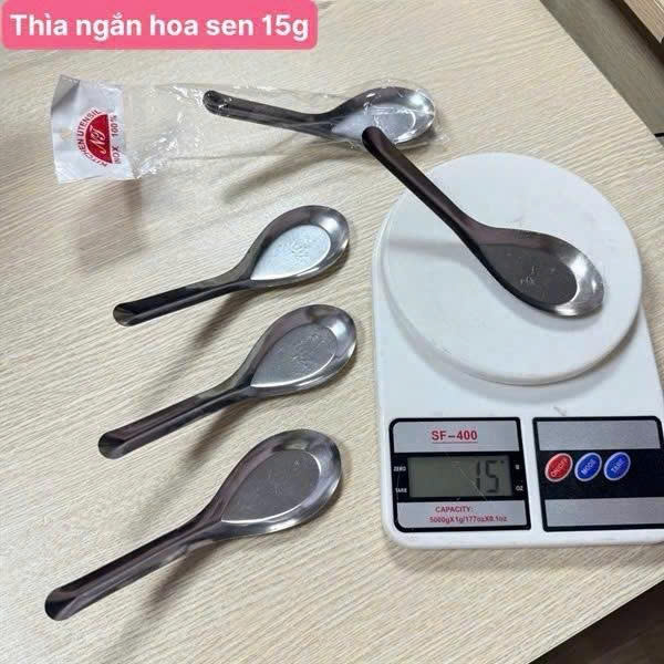 Thìa Ngắn Hoa Sen (15g) – Hàng Cao Cấp, Giá Tận Xưởng