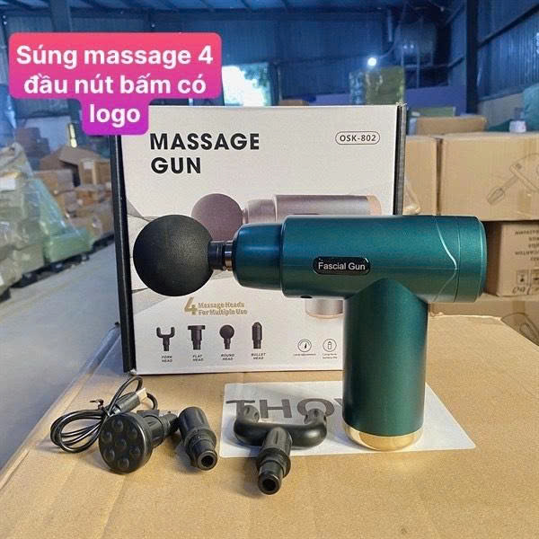 Máy Massage Gun Cầm Tay Lõi Đồng Có Logo – Trị Liệu Cơ Bắp, Chất Lượng