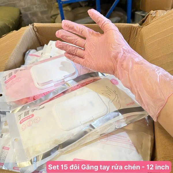 Set 15 Đôi Găng Tay Rửa Chén (12 Inch) – Siêu Bền, Bảo Vệ Da Tay