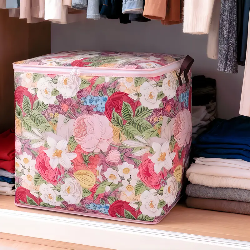 Túi Đựng Chăn Màn 100L Họa Tiết Hoa Bico
