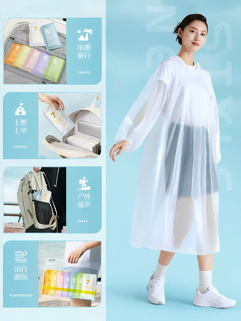 Áo Mưa Người Lớn Dùng 1 Lần Cao Cấp Set 7 Cái – Tiện Lợi