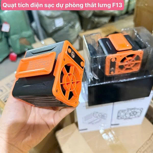 Quạt Tích Điện Thắt Lưng F13 Kiêm Sạc Dự Phòng