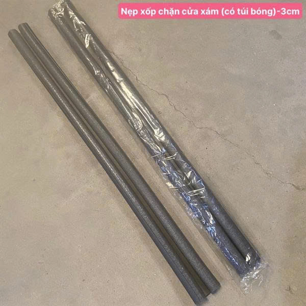 Nẹp Xốp Chặn Cửa 3cm Màu Xám (Đóng Túi Bóng)