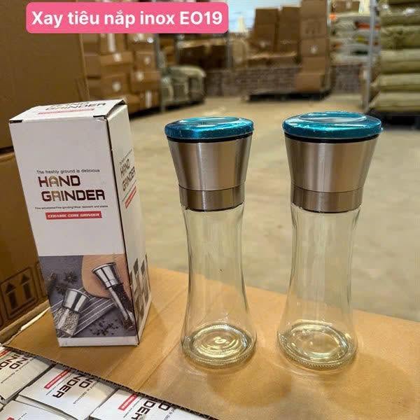 Dụng Cụ Xay Tiêu Nắp Inox EO19 Cao Cấp