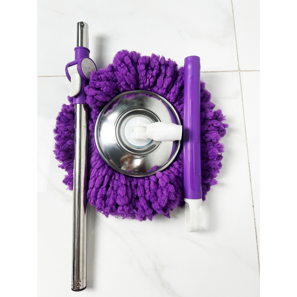 Cây Lau Nhà 360 Độ Mâm Inox Màu Tím