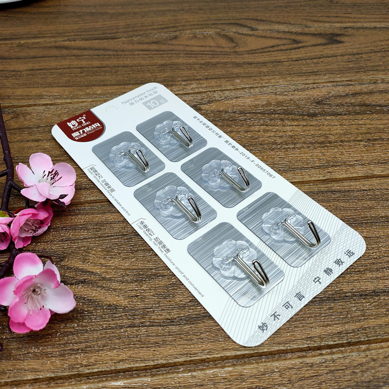Vỉ 6 Móc Dán Tường Nanometer Hook TL-2006 – Chịu Lực Cực Khủng