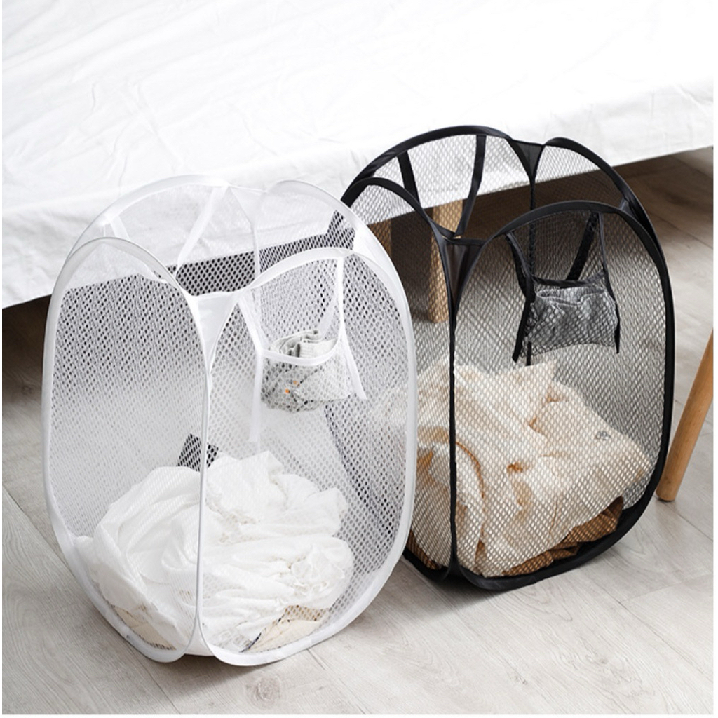 Giỏ Lưới Đựng Quần Áo 72L Gấp Gọn