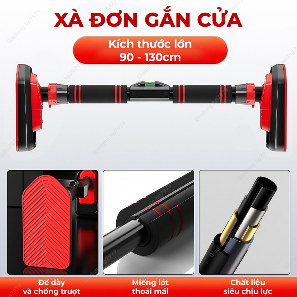 Xà Đơn Gắn Cửa XD01 (90-130cm) Chịu Lực Cao