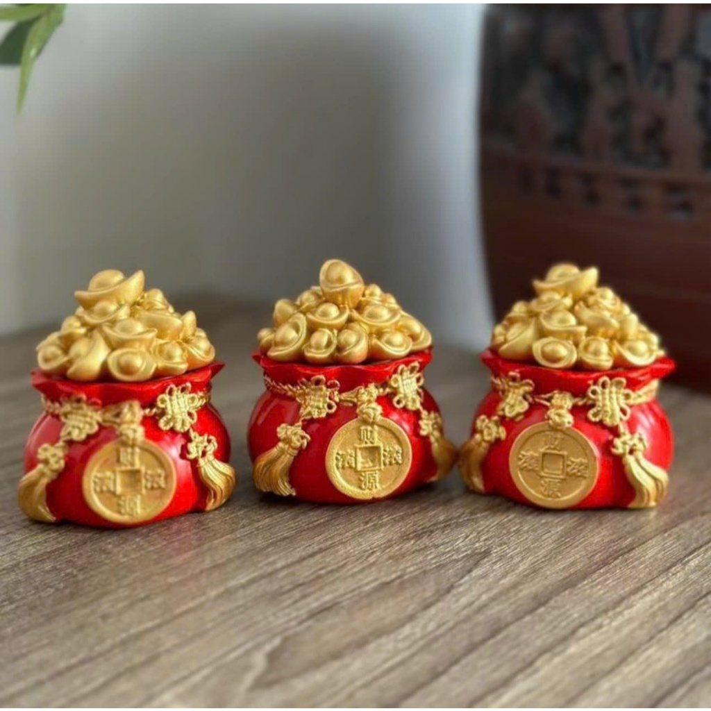 Hũ Vàng Tài Lộc 130g Màu Đỏ Phong Thủy