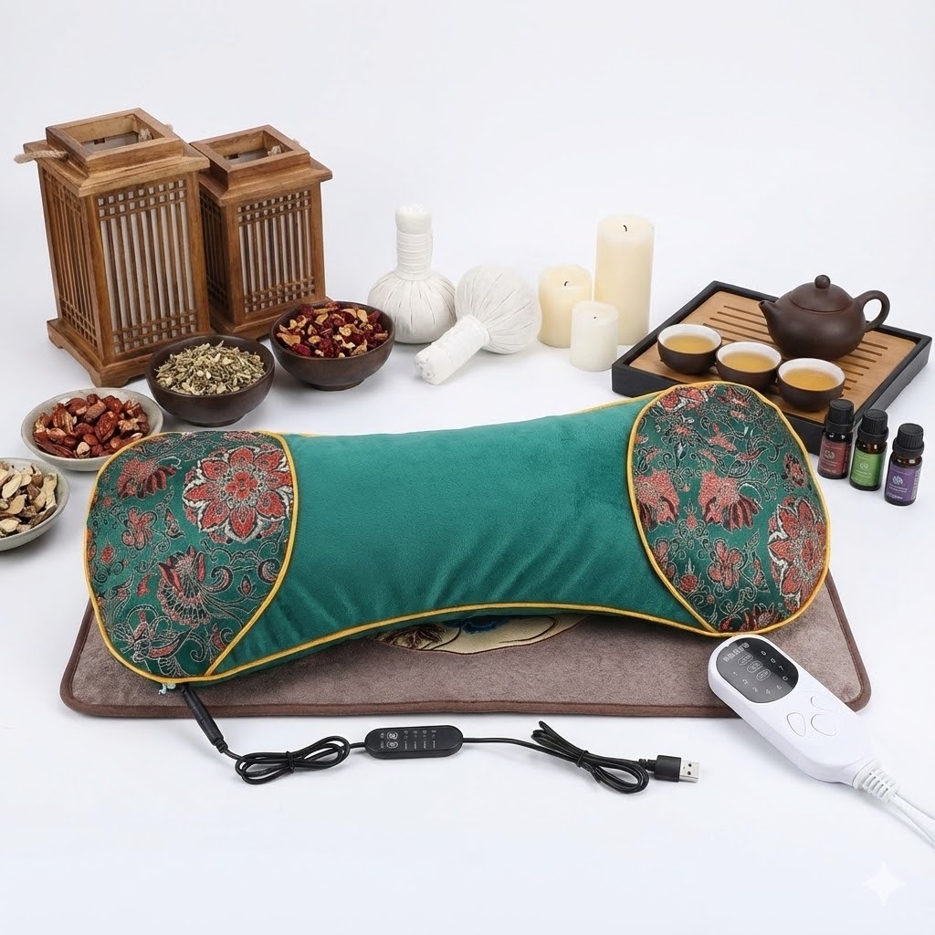 Gối Massage Ngải Cứu 1,1kg – Chườm Nóng Trị Liệu