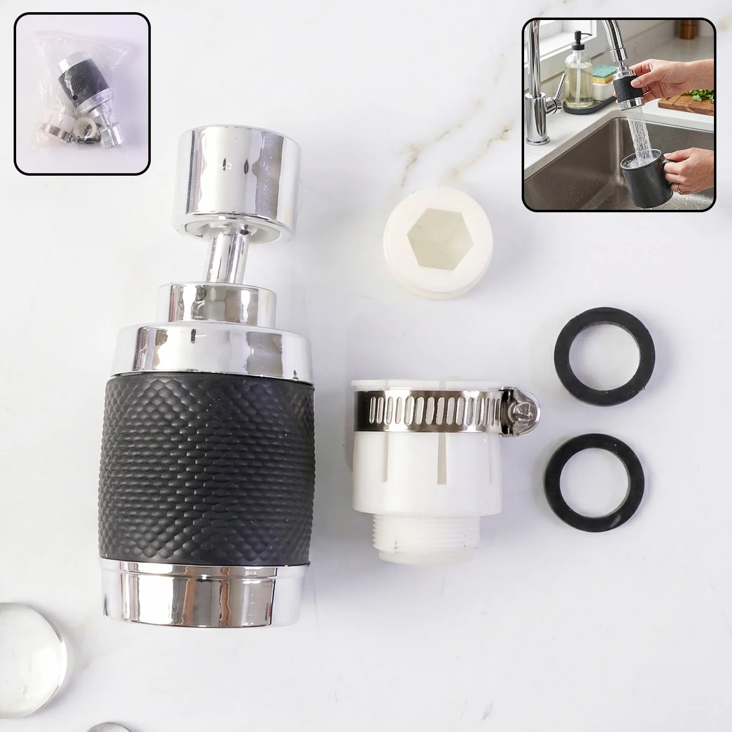 Đầu Vòi Nước Xoay 720 Độ Tăng Áp Lọc Nước Cao Cấp