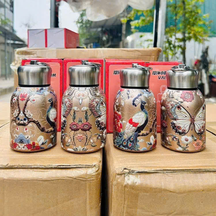 Bình Giữ Nhiệt Mini Họa Tiết 300ml