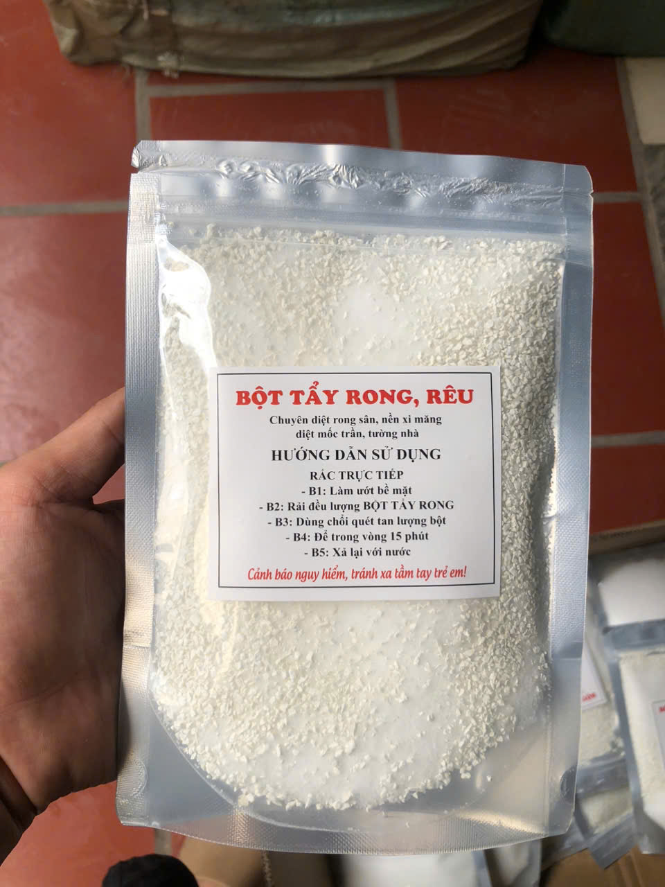 Bột Tẩy Rong Rêu Diệt Mốc Sân, Xi Măng
