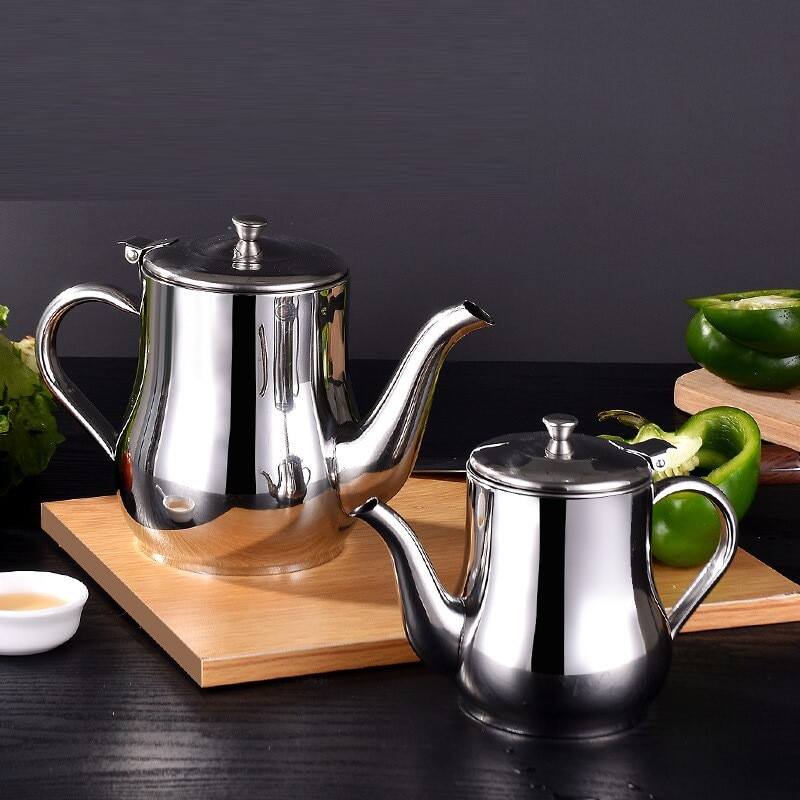 Ấm Trà Inox Dáng Eo Moca 1300ml Cao Cấp