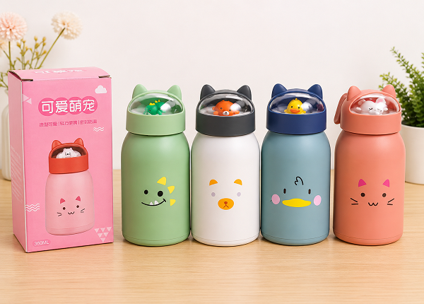 Bình Đựng Nước Lõi Thủy Tiết Hình Thú 360ml Cute