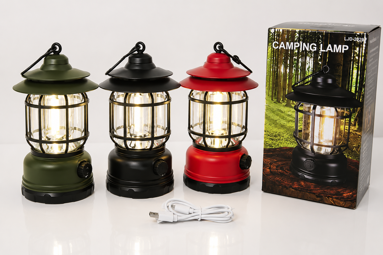 Đèn Cắm Trại Camping Lamp Tích Điện Vintage
