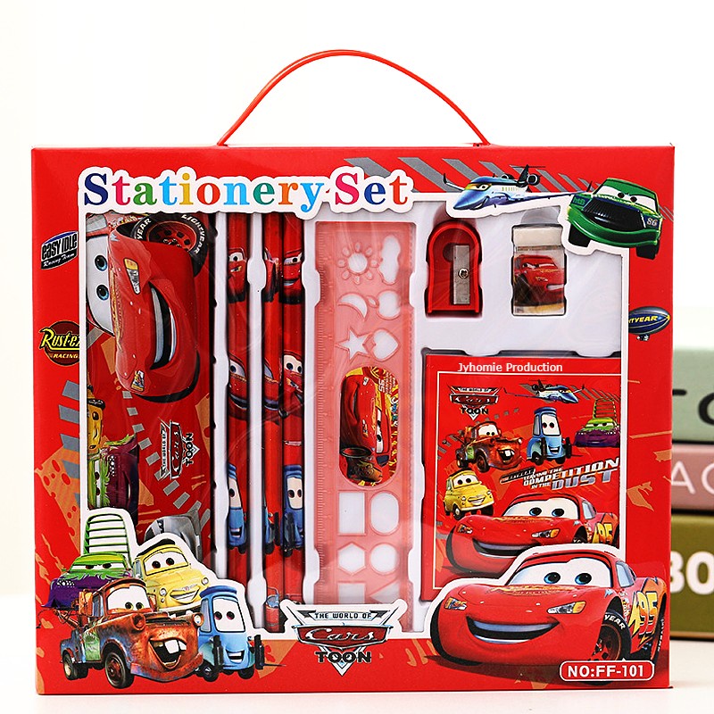 Hộp Quà Dụng Cụ Học Tập Chủ Đề Cars Disney Cho Bé