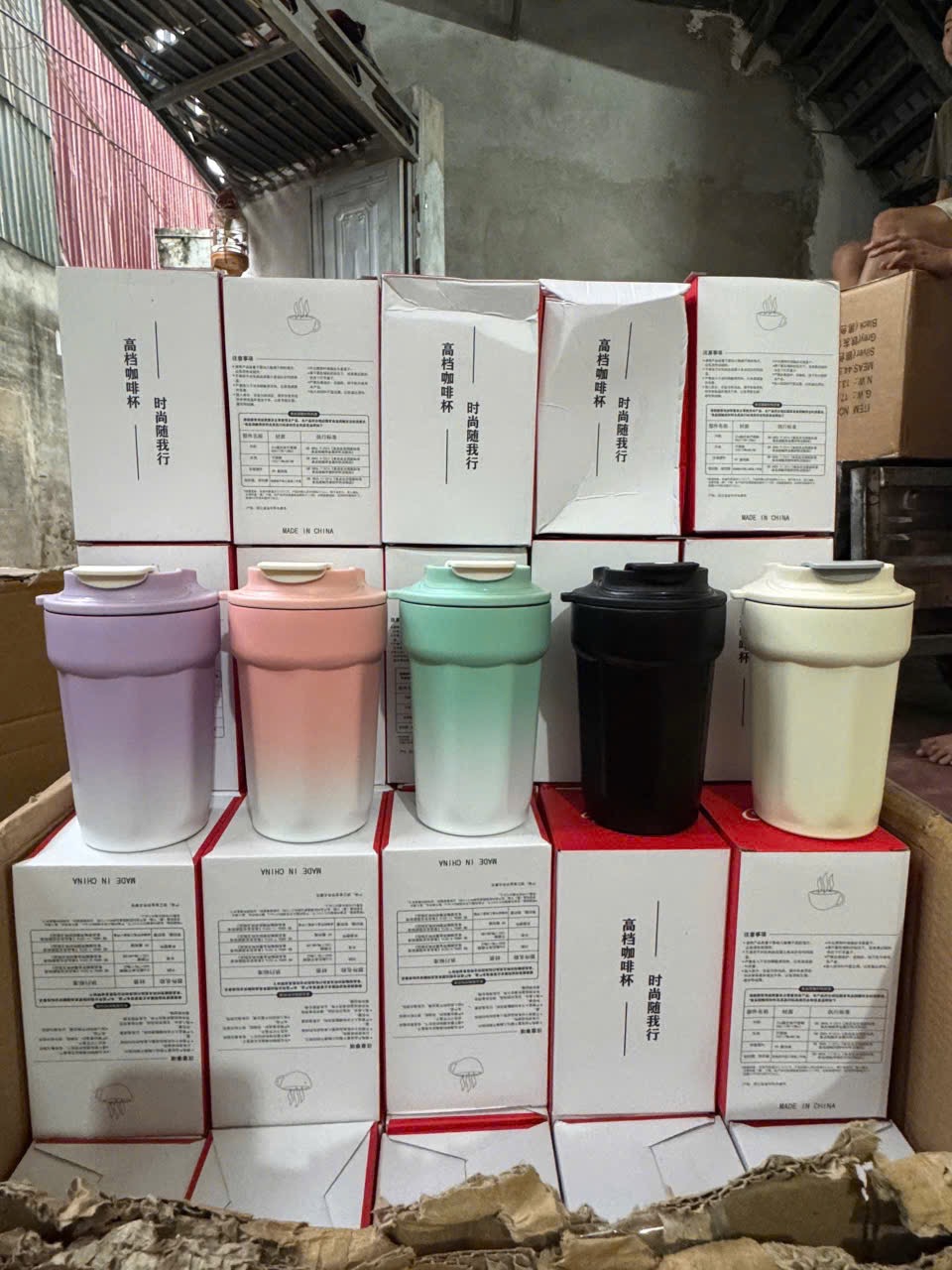 Cốc Giữ Nhiệt Cà Phê Cao Cấp Đa Sắc Màu