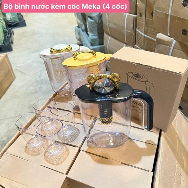 Bộ Bình Nước Kèm 4 Cốc Meka Cao Cấp