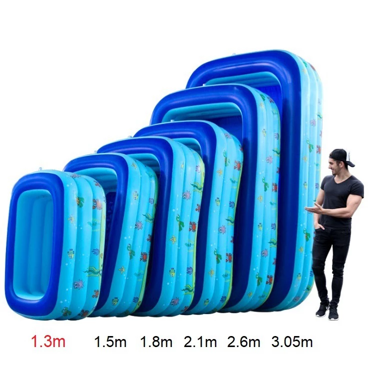 Bể Bơi Phao Chữ Nhật 3 Tầng 1.3m Cỡ Nhỏ