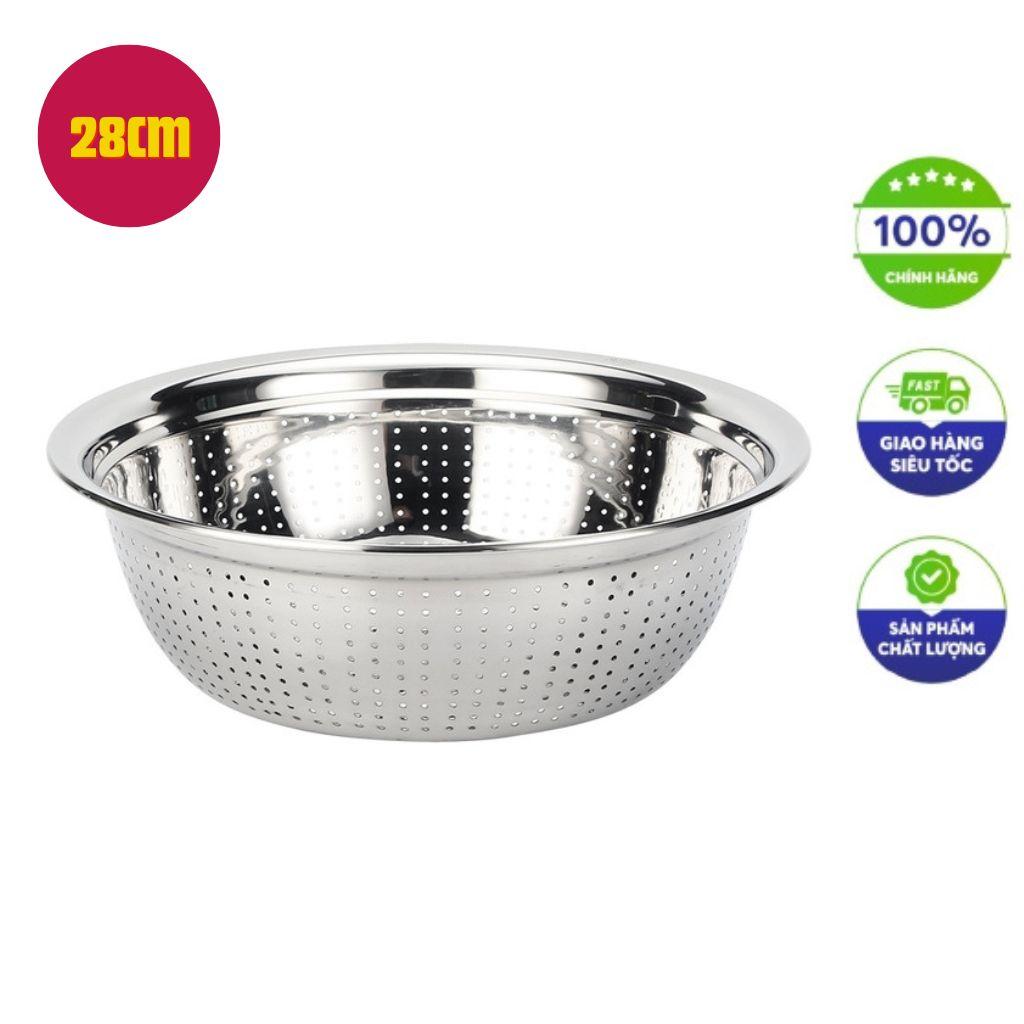 Rổ Lỗ Inox Vuca 28cm Sâu Lòng Cao Cấp