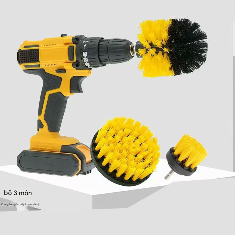 Bộ 3 Đầu Bàn Chải Gắn Máy Khoan Vệ Sinh TP98